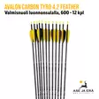 Avalon Carbon Tyro 4.2 Feather 600 nuoli luonnonsulalla, 12 kpl - sulkaosa - Hiilikuitunuolet - 6426004868844 - 8