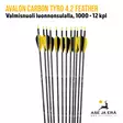 Avalon Carbon Tyro 4.2 Feather 1000 nuoli luonnonsulalla, 12 kpl - sulkaosa
- Hiilikuitunuolet - 6426004868844 - 32