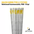 Avalon Carbon Tyro 4.2 Feather 1100 nuoli luonnonsulalla, 12 kpl - sulkaosa - Hiilikuitunuolet - 6426004868844 - 38