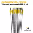 Avalon Carbon Tyro 4.2 Feather 700 nuoli luonnonsulalla, 12 kpl - sulkaosa - Hiilikuitunuolet - 6426004868844 - 14