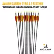 Avalon Carbon Tyro 4.2 Feather 1500 nuoli luonnonsulalla, 12 kpl - sulkaosa - Hiilikuitunuolet - 6426004868844 - 50