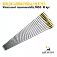 Avalon Carbon Tyro 4.2 Feather 1000 nuoli luonnonsulalla, 12 kpl - nuolet sivusta - Hiilikuitunuolet - 6426004868844 - 31