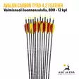 Avalon Carbon Tyro 4.2 Feather 800 nuoli luonnonsulalla, 12 kpl - sulkaosa - Hiilikuitunuolet - 6426004868844 - 20