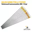 Avalon Carbon Tyro 4.2 Feather 800 nuoli luonnonsulalla, 12 kpl - nuolet sivusta - Hiilikuitunuolet - 6426004868844 - 19