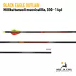 Black Eagle Outlaw hiilikuitunuoli muovisulilla 350 1kpl - yleiskuva nuolen osista - Hiilikuitunuolet - 1154031024 - 1
