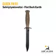 Glock FM 81 selviytymisveitsi sahaterällä, Flat Dark Earth - vasen sivu - Puukot - 513024 - 2