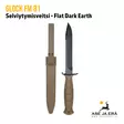 Glock FM 81 selviytymisveitsi sahaterällä, Flat Dark Earth - veitsi ja tuppi vierekkäin - Puukot - 513024 - 4