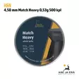 H&N Match Heavy 4,50 mm ilmakiväärin luoti 0,53 g - 4,5 mm ilmakivääriluodit - 4047058019284 - 2