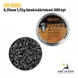 6,35mm JSB Hades 1,72g ilmakiväärinluoti 300 kpl - kansi avattuna luodit näkyvissä - 6,35 mm luodit - 8594180451094 - 2