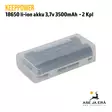 Keeppower Panasonic 18650 li-ion akku 2 kpl - Akut, paristot ja laturit valaisimiin - 6970906550234 - 5