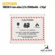 Keeppower Panasonic 18650 li-ion akku 2 kpl - Akut, paristot ja laturit valaisimiin - 6970906550234 - 8