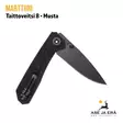 Marttiini Musta 8 taittoveitsi - Teräosittain taitettuna - Taittoveitset - 6416885582014 - 12