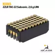 Norma TAC-22 Subsonic 22LR 2,6 g pienoiskiväärin patruuna - 22 Subsonic patruunat - 4000294250804 - 7