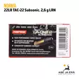 Norma TAC-22 Subsonic 22LR 2,6 g pienoiskiväärin patruuna - 22 Subsonic patruunat - 4000294250804 - 6