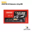 Norma TAC-22 Subsonic 22LR 2,6 g pienoiskiväärin patruuna - 22 Subsonic patruunat - 4000294250804 - 1