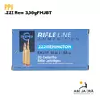 PPU 222 Rem FMJ BT 3,56g kiväärin patruuna 20 kpl - 222 kaliiperi - 8605003815624 - 1