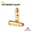 PPU 7,62 Tokarev FMJ 5,5g Pistoolinpatruuna - Muut pistoolinpatruunat - 8605003813194 - 3