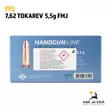 PPU 7,62 Tokarev FMJ 5,5g Pistoolinpatruuna - Muut pistoolinpatruunat - 8605003813194 - 6