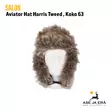 Salon Aviator Hat Harris Tweed tumsin 63 - Metsästyshatut - 6419647052794 - 1