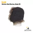 Salon Aviator Hat Merino tummaharm 59 - Metsästyshatut - 6419647052824 - 1