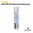 StilCrin 9mm/.38/.357/.36 pistoolin puhdistussarja myyntipakkaus takakansi EAN - Puhdistussarjat ja -harjat - 6410363740804 - 5
