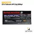 Winchester Subsonic 22LR 2,6g HP 500kpl - 22 LR patruunat - 020892103344 - 2