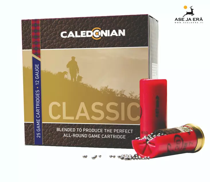 12/67 Caledonian Classic 28g haulikonpatruuna 2,6 mm - 12/70 metsästyspatruunat - 5036388530384 - 1