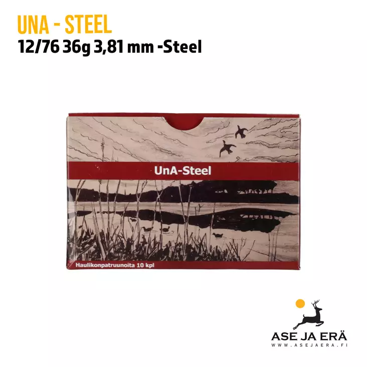 12/76 UnA Steel 36g #2 3,81mm haulikonpatruuna - Lyijyttömät patruunat - 6430068624124 - 1