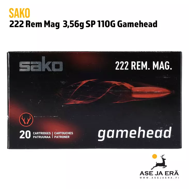 222 Rem Mag Sako SP 3,56g Gamehead (110G) - 222 kaliiperi - 6438053999844 - 4