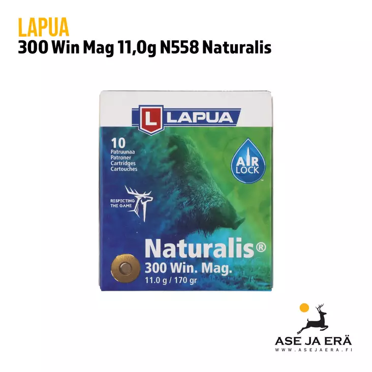 300 Win Mag Lapua 11,0 g Naturalis kiväärinpatruuna - Muut kaliiperit - 6418267103794 - 7