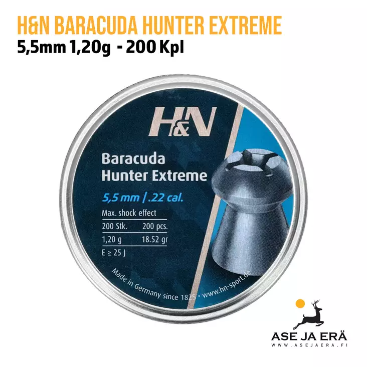 5,5mm H&N Baracuda Hunter Extreme 200 kpl - Yleiskuva - 5,5 mm luodit - 4047058017174 - 5