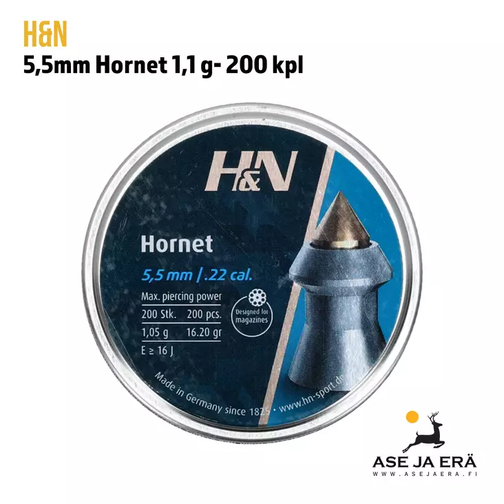 5,5mm H&N Hornet 200 kpl - Yleiskuva - 5,5 mm luodit - 4047058018454 - 8