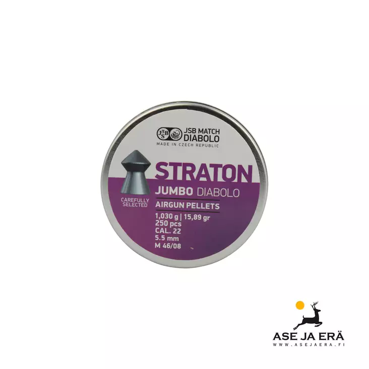 5,5mm JSB Jumbo Straton 1,03g teräväkärki 250kpl - 5,5 mm luodit - 8594180450394 - 4