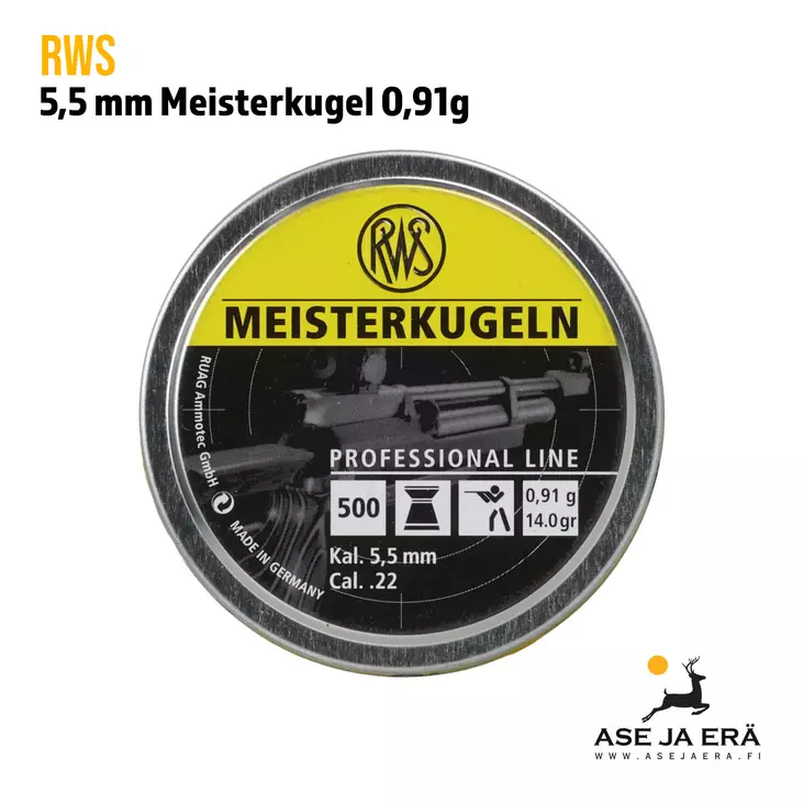 5,5mm RWS Meisterkugel LG ik luoti - 5,5 mm luodit - 4000294135934 - 4