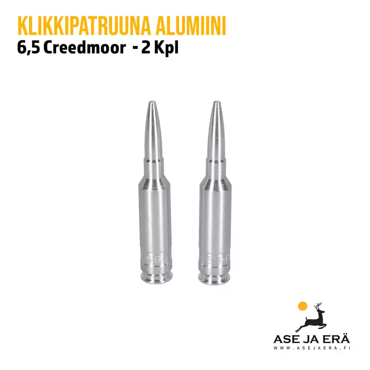6,5 Creedmoor alumiininen klikkipatruuna 2kpl - Klikkipatruunat - 6410364601104 - 2