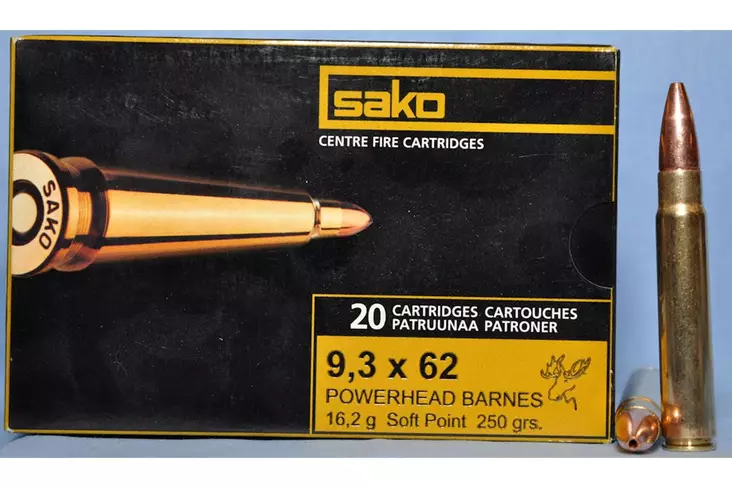 9,3x62 Sako Powerhead Barnes 16,2g (477D) kivääripatruuna - 9,3x62 kaliiperi - 6438053999134 - 2