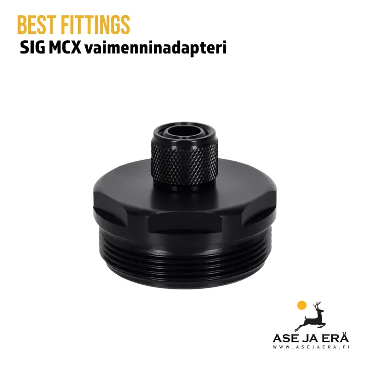 Best Fittings SIG MCX vaimenninadapteri 1/2"x20UNF kierteellä - Yleiskuva - Äänenvaimentimet ja suujarrut - 10B3AL04 - 1