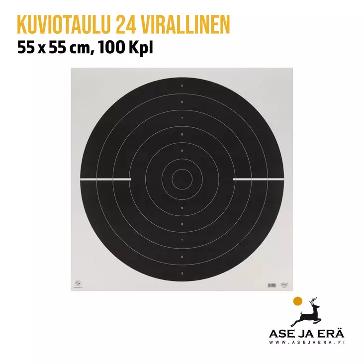 Kuviotaulu 24 virallinen Kuviotaulu 24 virallinen 55 x 55 cm 100 Kpl - Yleiskuva - Ampumataulut - 24024 - 1