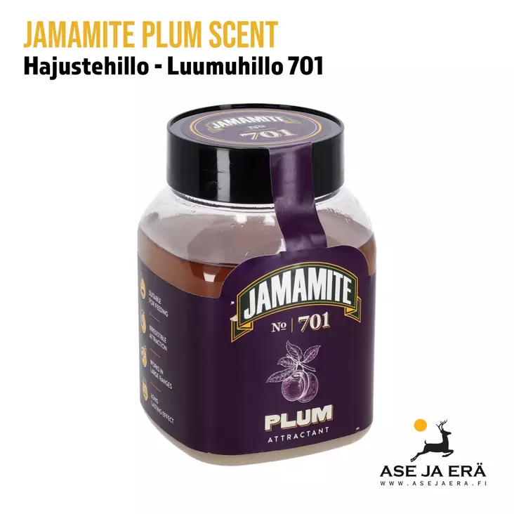 Jamamite Plum Luumuhillo 701 - houkutushajuste - yleiskuva purkki etuviistosta - Sorkkaeläimille - 4779051080274 - 1