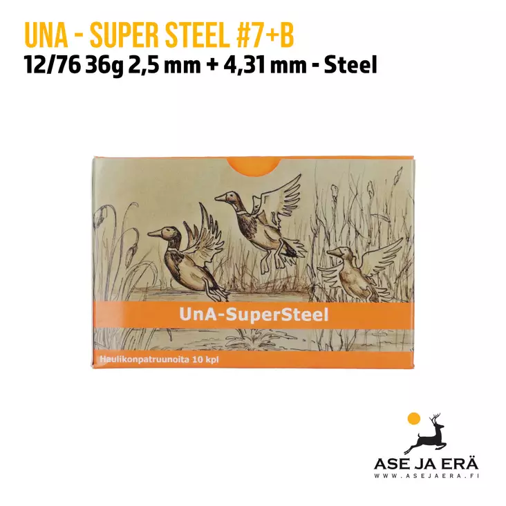 UnA Super Steel 12/76 36g haulikonpatruuna - 12/76 metsästyspatruunat - 6430068625404 - 1