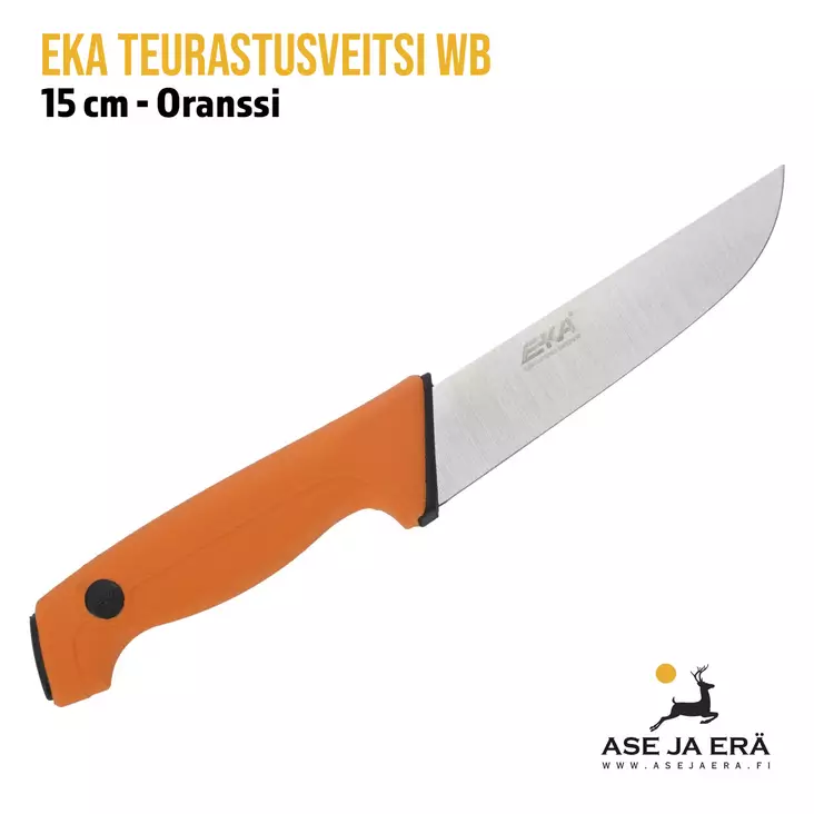 EKA teurastusveitsi WB oranssi, 15cm - yleiskuva sivusta - Lihaveitset - 7391537300804 - 1