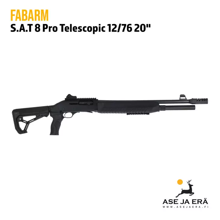 Fabarm S.A.T 8 Pro Telescopic 12/76 20" puoliautomaattihaulikko - Pumppuhaulikot - 8053670261754 - 1