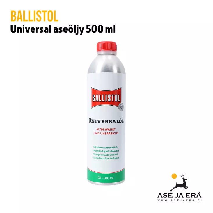 Ballistol Universal öljy 500 ml - Aseöljyt ja -rasvat - 4017777211474 - 4