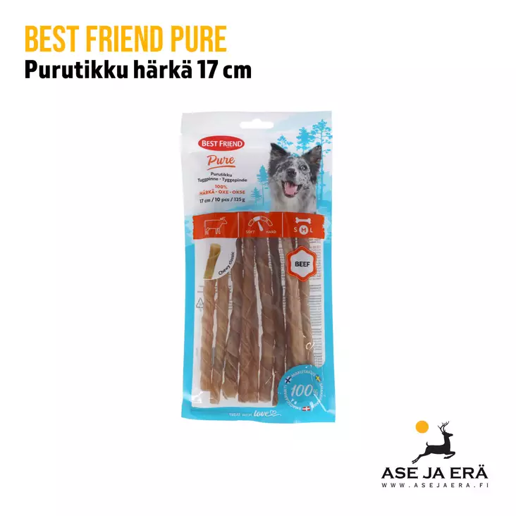Best Friend Pure purutikku 17 cm 10 kpl 125 g - Koiran herkut ja puruluut - 5700551171734 - 1