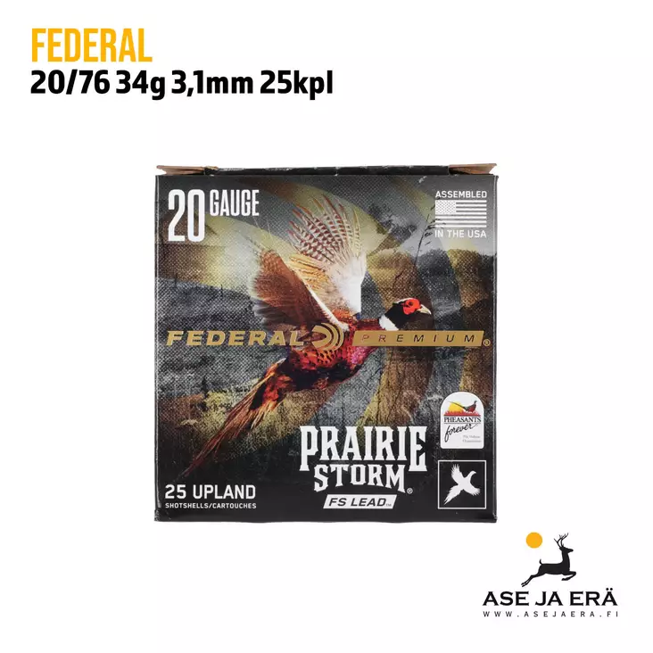 Federal Prairie Storm 20/76 34g Haulikon Patruuna - 20 kaliiperin patruunat - 029465027544 - 15