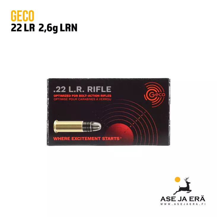 Geco 22LR Rifle LRN 2,6g pienoiskivääripatruuna - 22 Subsonic patruunat - 4000294132544 - 1