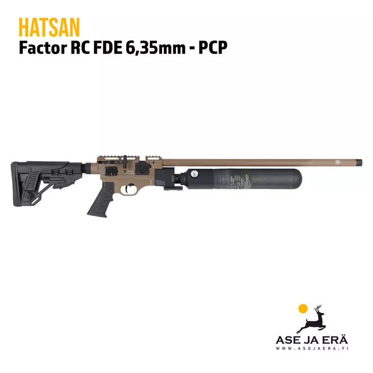 Hatsan Factor RC (Regulated) FDE 6,35 mm PCP ilmakivääri - 6,35 mm PCP paineilmakiväärit - 067894 - 1
