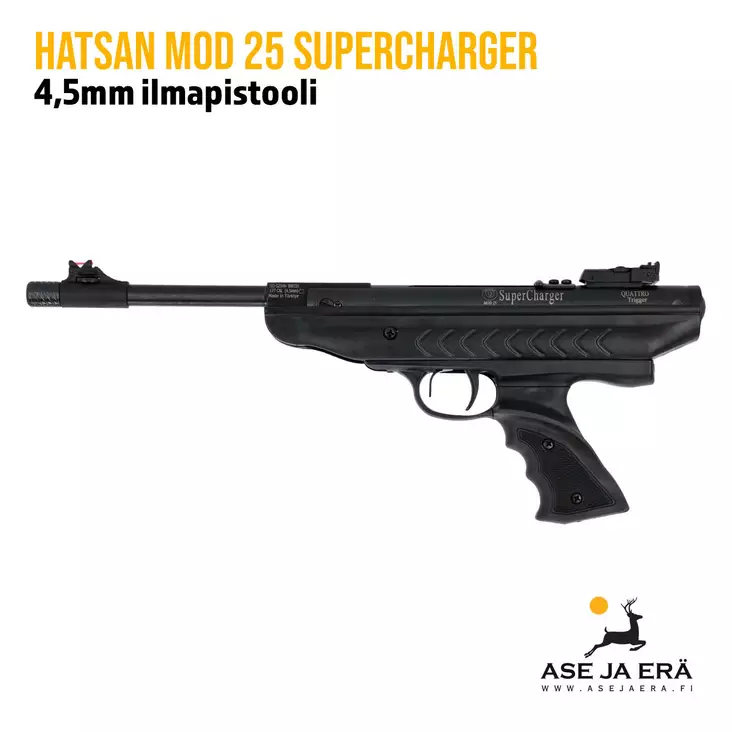 Hatsan MOD 25 SuperCharger 4,5mm ilmapistooli sivusta - Jousi ja puristeilma ilmapistoolit - 6410360670104 - 1