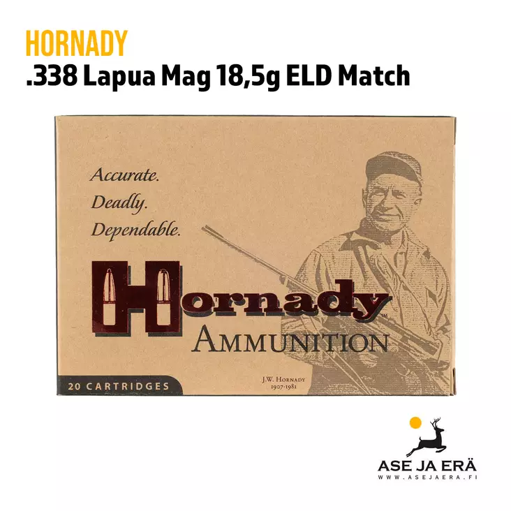 Hornady ELD Match .338 Lapua Mag 18,5g - Muut kaliiperit - 090255823004 - 1