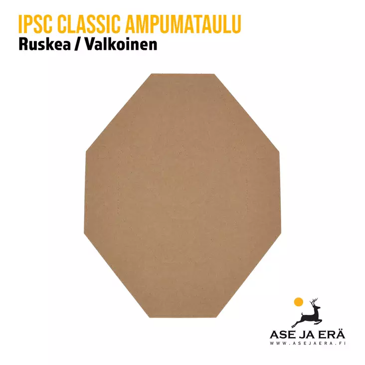 IPSC taulu Classic "salmiakki" virallinen ampumataulu valkoinen/ruskea - IPSC taulut ja tarvikkeet - 2042544677414 - 1